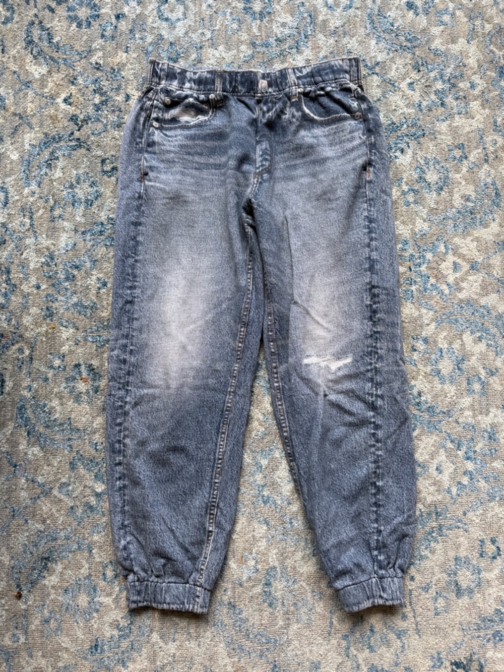 rag & bone Miramar Gray Ribbed Waistband Sweatpants